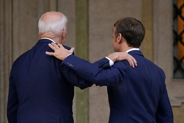 Joe Biden ve Emmanuel Macron denizaltı krizinden sonra ilk kez bir araya geldi