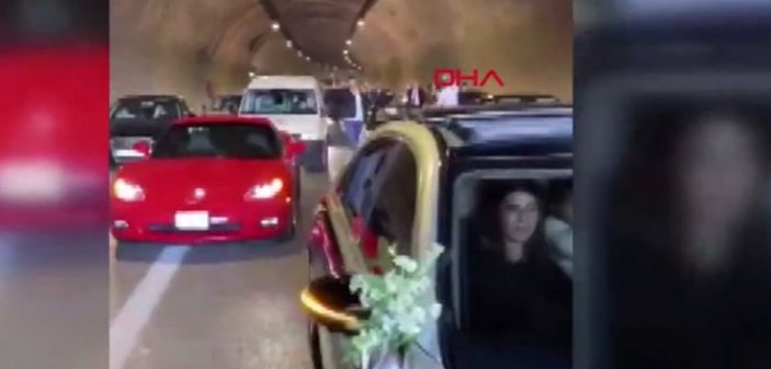 Ümraniye'de tünel kapatan lüks araçlı konvoya ceza