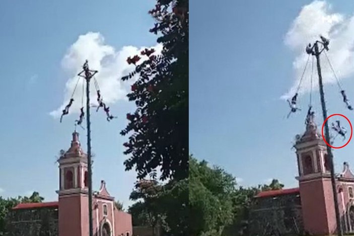 Meksika’da 20 metre yükseklikten yere çakıldı
