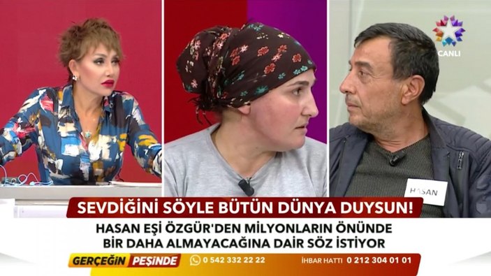 5 defa Çoban Adem'e kaçan eşini, canlı yayında affetti