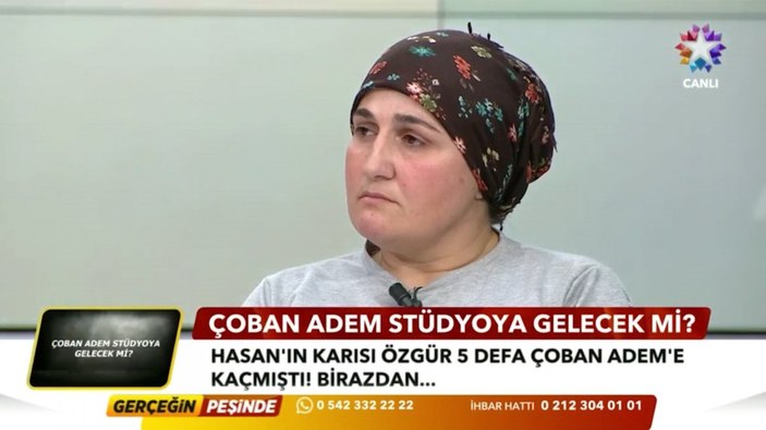 5 defa Çoban Adem'e kaçan eşini, canlı yayında affetti