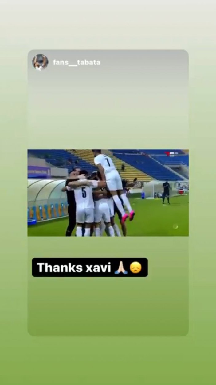 Al Sadd'ın oyuncuları Xavi'ye veda etti