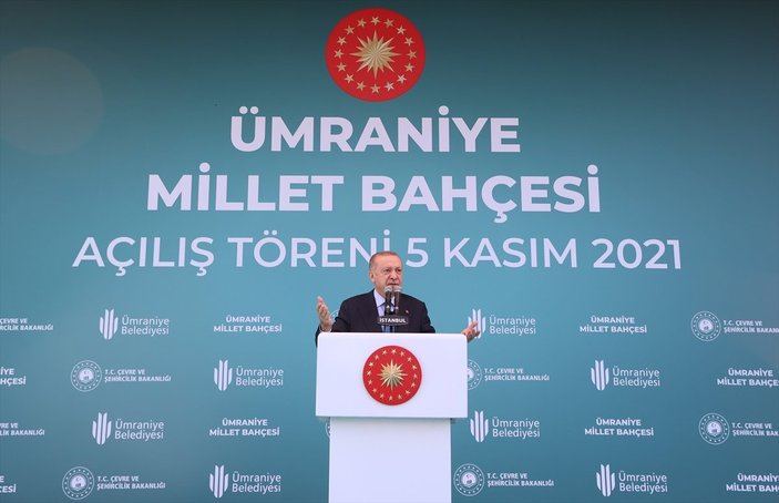 Cumhurbaşkanı Erdoğan Ümraniye Millet Bahçesi açılışına katıldı