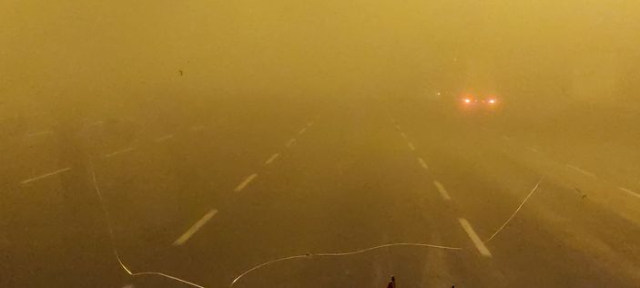 i Tekirdağ yolunda sis, görüş mesafesini 5 metreye indirdi