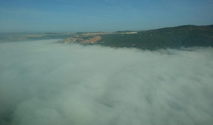 İzmit Körfezi üzerindeki sis görüntülendi