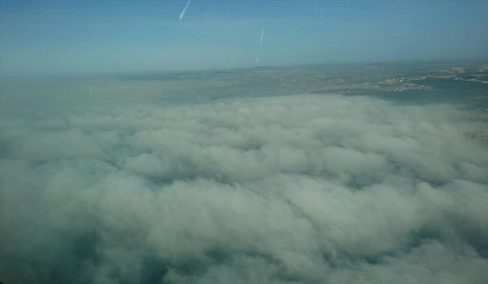 İzmit Körfezi üzerindeki sis görüntülendi