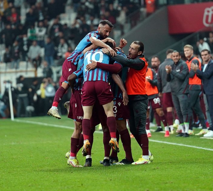 Trabzonspor, Beşiktaş'ı 2 golle mağlup etti