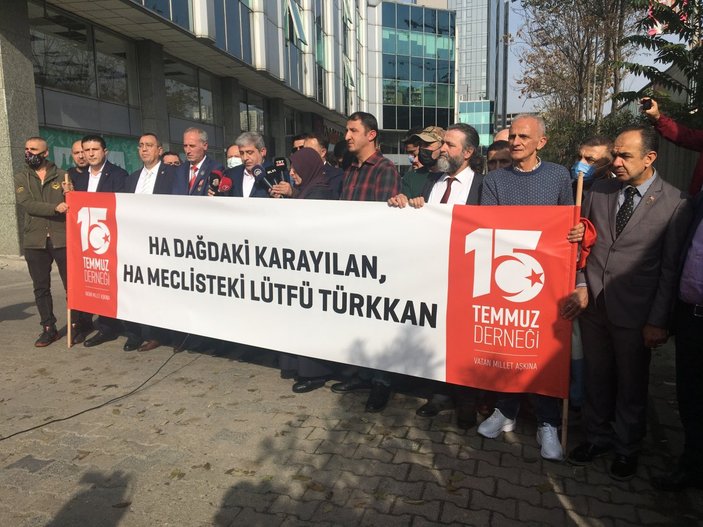 Şehit yakınları İyi Partili Lütfü Türkkan'ı protesto etti