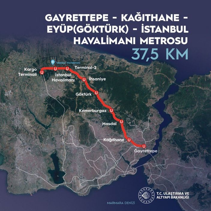 Gayrettepe-Havalimanı metro hattında test sürüşü yarın yapılacak