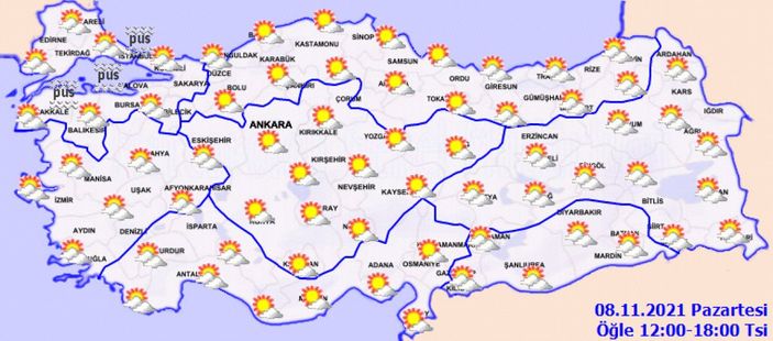 8 Kasım 2021: Bugün hava nasıl olacak?