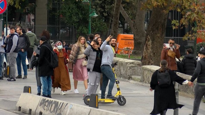 Beşiktaş’ta elektrikli scooter kullananlar, kuralları ihlal etti