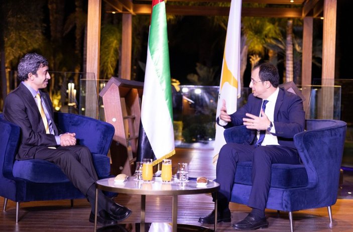 BAE Dışişleri Bakanı Nahyan, Kıbrıs Rum kesimini ziyaret etti