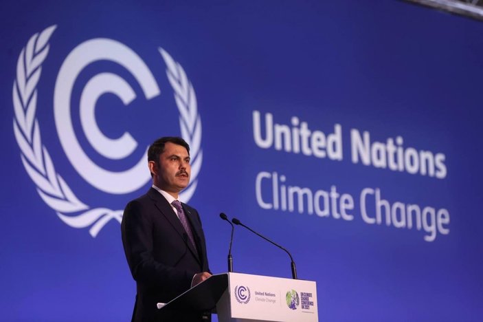 Çevre, Şehircilik ve İklim Değişikliği Bakanı Murat Kurum, COP26 Zirvesi'nde konuştu
