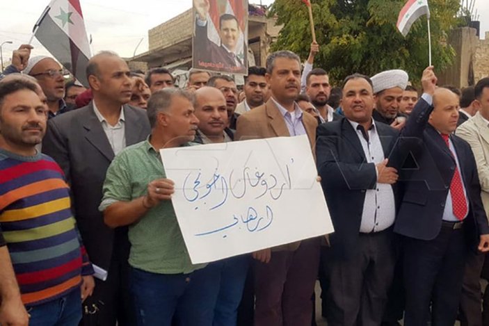 Tel Rıfat'ta Türkiye karşıtı eylem düzenlendi