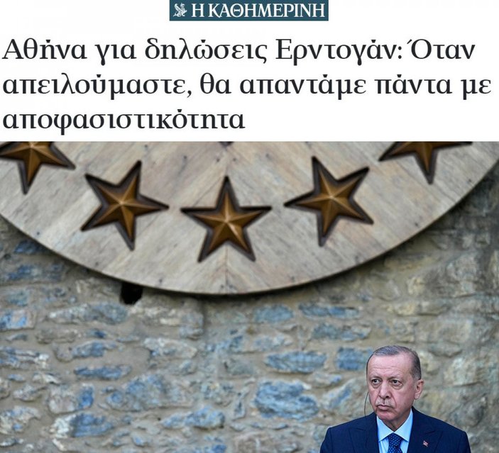 Cumhurbaşkanı Erdoğan'ın göçmenlerle ilgili sözleri Yunan basınında
