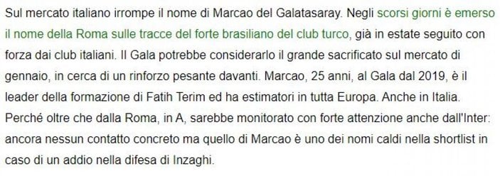 Marcao'yu Inter ve Roma istiyor