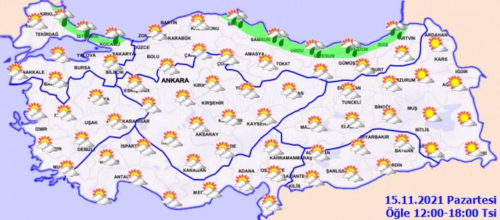15 Kasım 2021 Pazartesi: Bugün hava nasıl olacak? Meteoroloji'den son tahminler