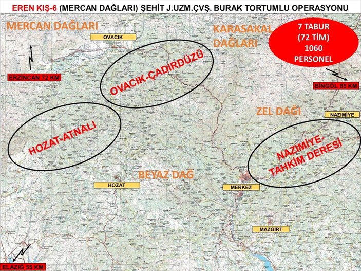 Tunceli'de Eren Kış-6 Operasyonu başladı