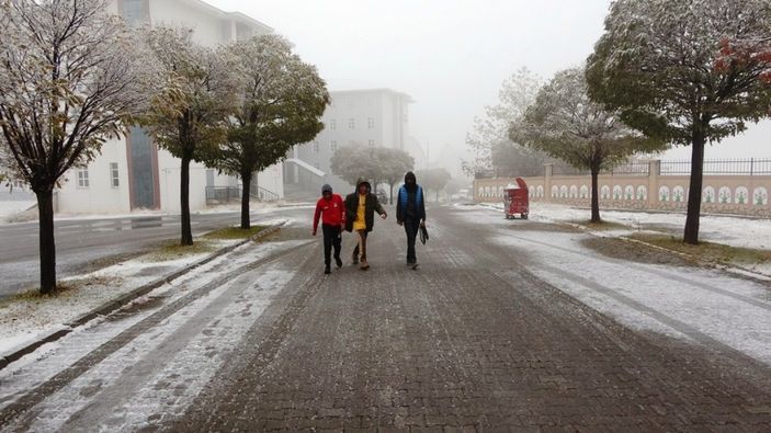 i Bitlis'e mevsimin ilk karı düştü