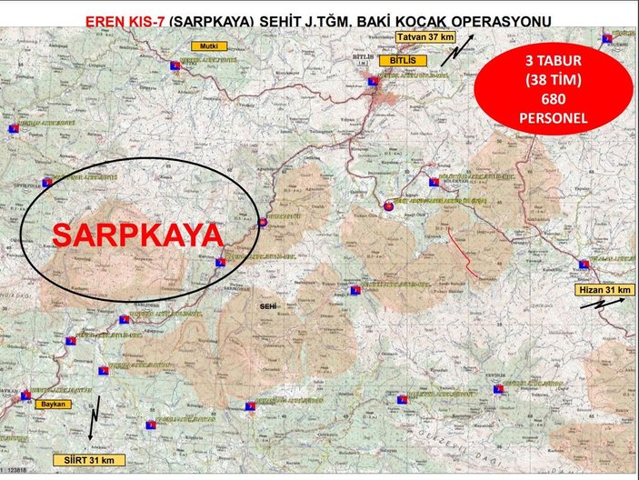 Bitlis'te Eren Kış-7 Operasyonu başladı