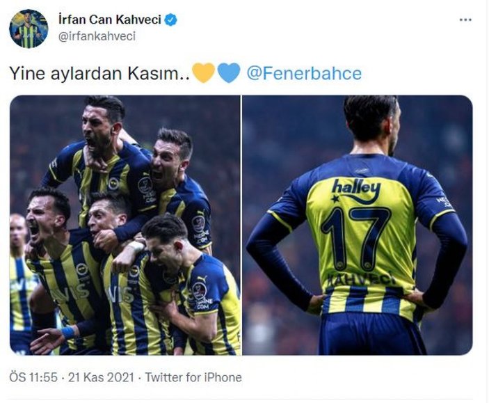 İrfan Can Kahveci'den Galatasaray'a gönderme
