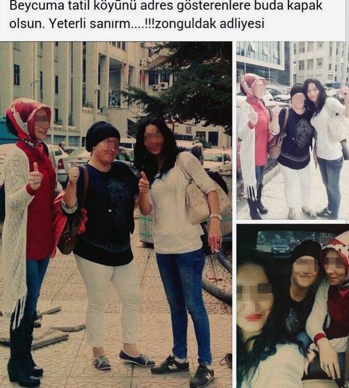 Zonguldak'ta adliye önünde zafer pozu veren kadınlar, tekrar yargılanıyor