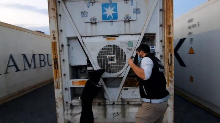 i Mersin'de muz yüklü konteynerde 6 kilo 750 gram kokain yakalandı