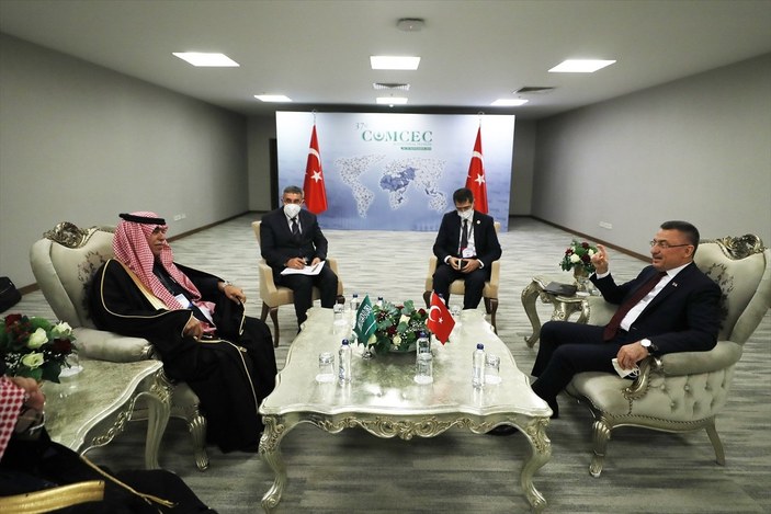 Fuat Oktay, Suudi Arabistan Ticaret Bakanı Kasabi ile görüştü