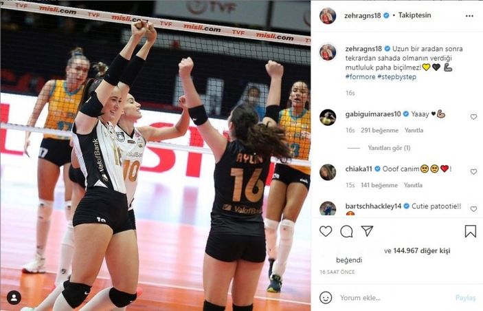 Omzundan sakatlanmıştı! Zehra Güneş'ten güzel haber geldi