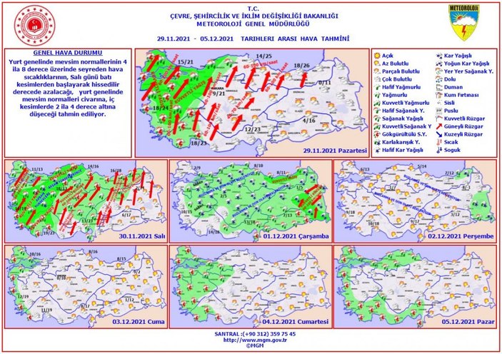 29 Kasım 2021 Pazartesi: Bugün hava nasıl olacak? Yurtta hava durumu