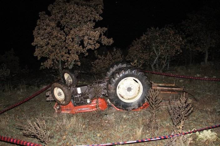 Manisa'da 72 yaşındaki traktör sürücüsü uçuruma düştü