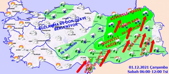 1 Aralık Çarşamba 2021: Bugün hava nasıl olacak? Yurtta hava durumu