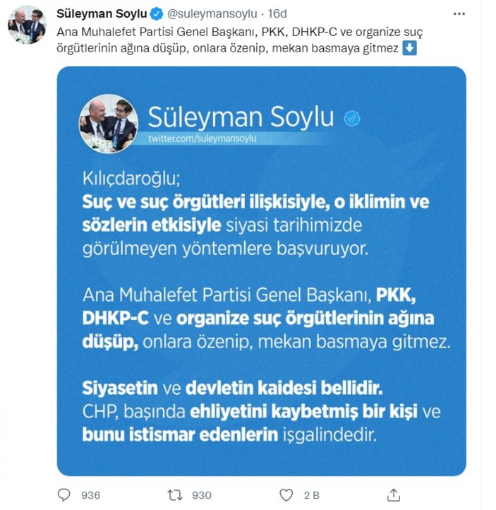 Süleyman Soylu'dan TÜİK'e giden Kemal Kılıçdaroğlu'na tepki