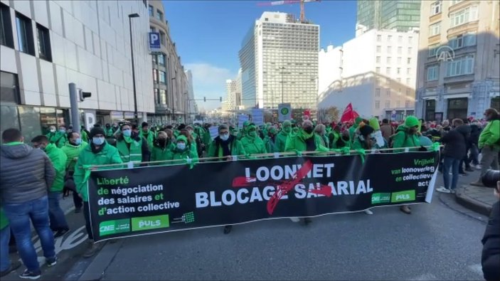 Belçika’da, işçiler eylem yaptı: Her şey zamlanıyor ücretlerimiz hariç