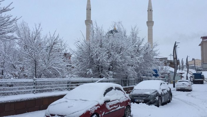 Karlıova'da kar, ilçeyi beyaza bürüdü