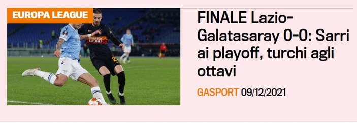 Galatasaray, İtalya basınında gündem oldu