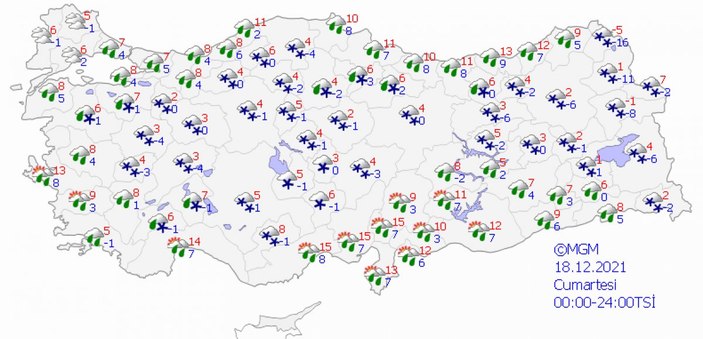Yılbaşından önce İstanbul'a kar geliyor