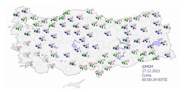 İstanbul'a ilk kar düştü
