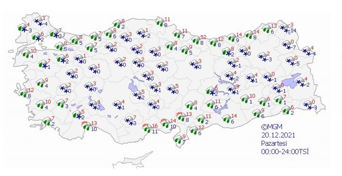 İstanbul'a ilk kar düştü