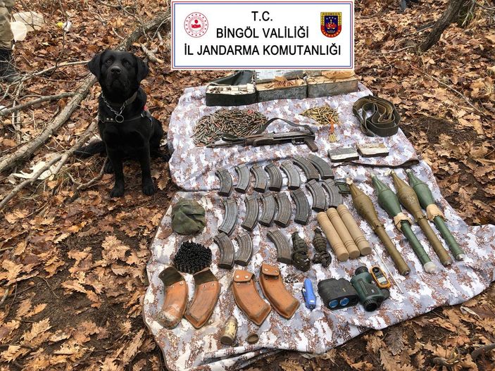 d Bingöl’de, PKK’ya ait mühimmat ele geçirildi