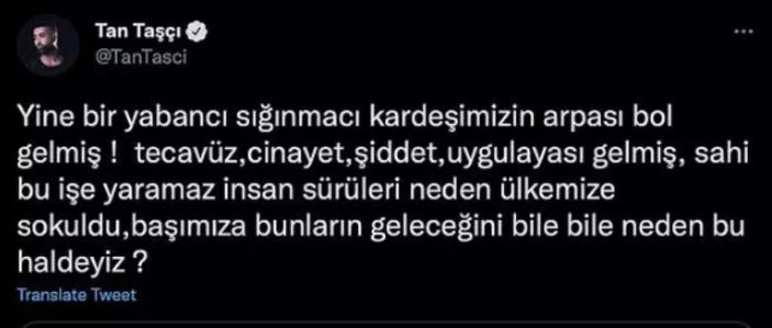 Tan Taşçı’nın Esenyurt’ta yaşanan cinsel saldırıyla ilgili paylaşımı