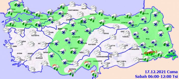 17 Aralık Cuma 2021: Bugün hava nasıl olacak? Yurtta hava durumu