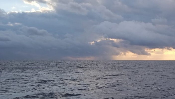 Mersin'deki devasa hortumu, balıkçı kaptanı görüntüledi