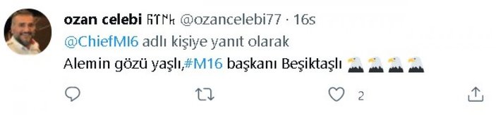 Türkiye paylaşımı yapan MI6 Başkanı Moore'a Beşiktaşlılardan gülümseten yanıtlar