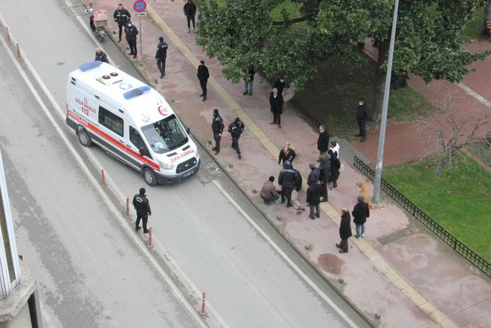 Samsun'da motokurye, yayaya çarptı