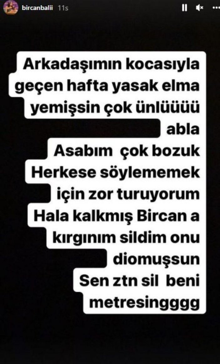 Bircan Bali, arkadaşının kocasıyla beraber olan ünlü isme seslendi