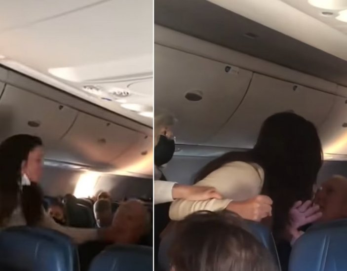ABD'de uçakta maskesiz yolcuya saldırı