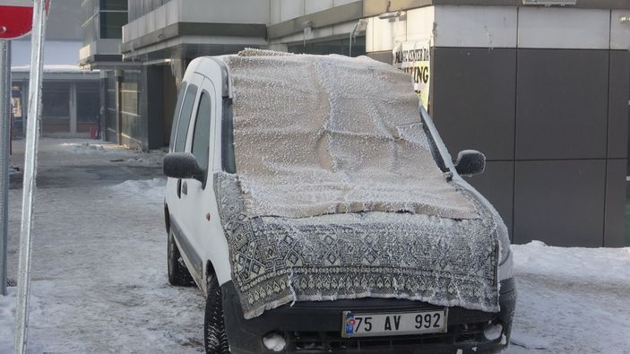 Ağrı ve Ardahan buz tuttu