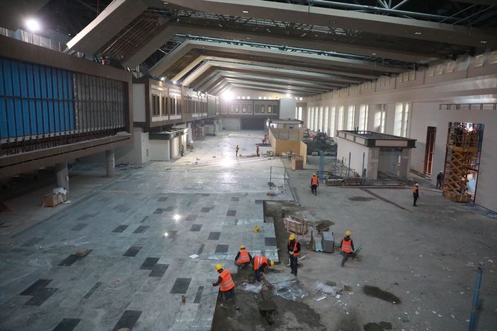 a Rize-Artvin Havalimanı'nda yürütülen çalışmalarda son durum