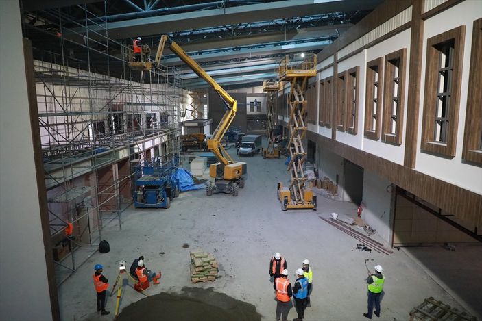 a Rize-Artvin Havalimanı'nda yürütülen çalışmalarda son durum